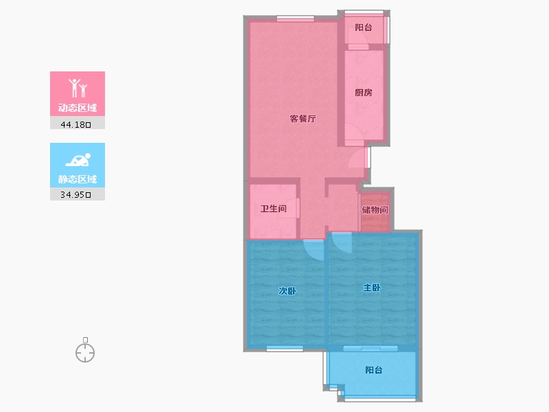 北京-北京市-华龙苑北里-77.00-户型库-动静分区