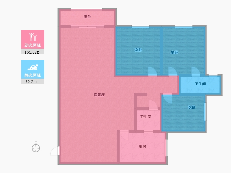 四川省-成都市-南鑫公寓-170.00-户型库-动静分区