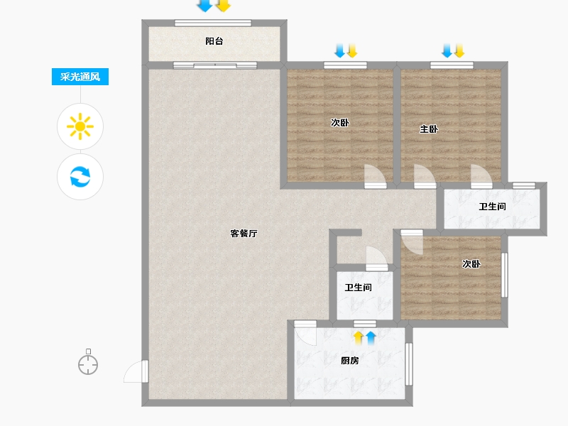 四川省-成都市-南鑫公寓-170.00-户型库-采光通风