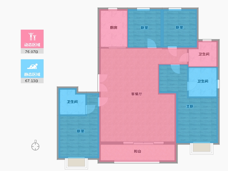 河北省-石家庄市-利航观棠-182.00-户型库-动静分区