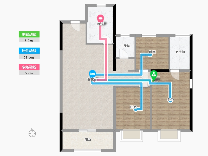 河北省-承德市-中瑞北欧云著-100.00-户型库-动静线