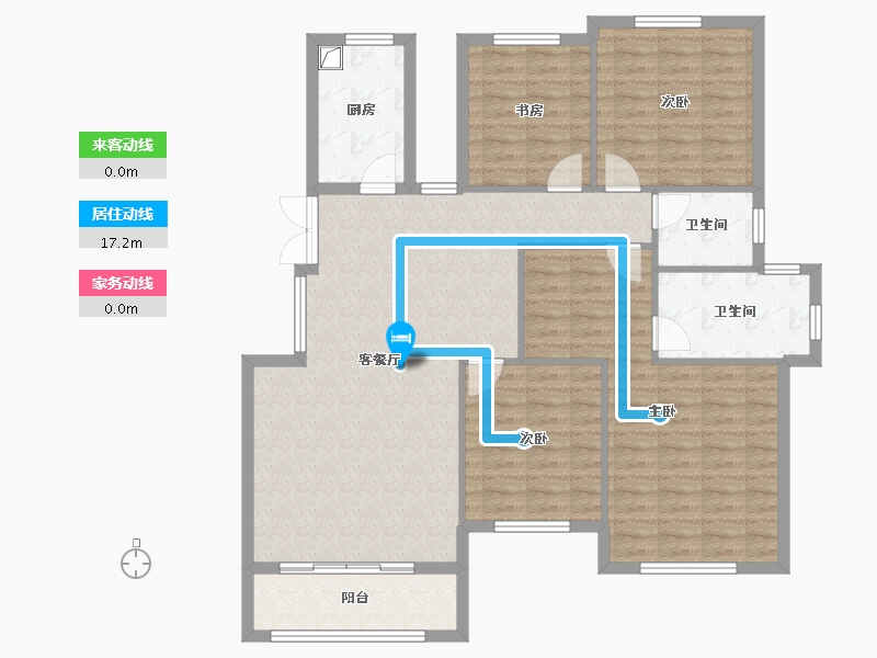 湖北省-黄冈市-升华翡翠城-118.42-户型库-动静线