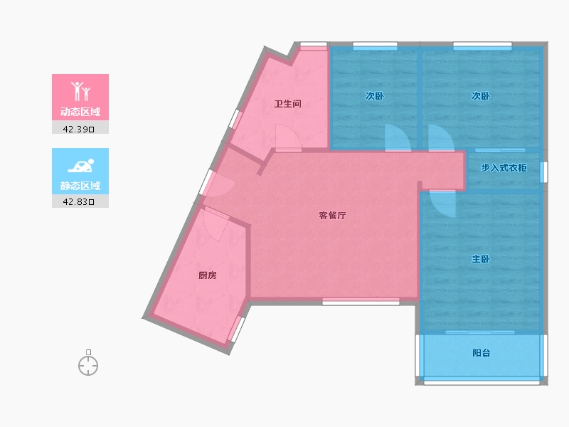 湖北省-武汉市-常青花园-72.20-户型库-动静分区