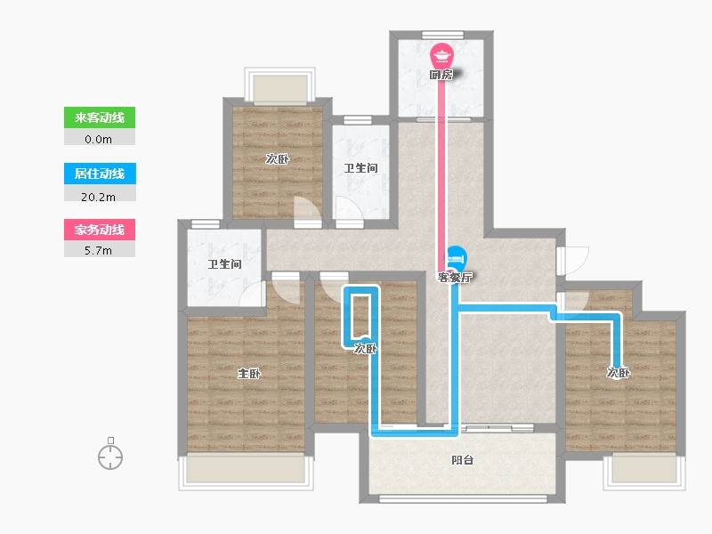 江苏省-盐城市-锦盛豪庭南郡-104.06-户型库-动静线