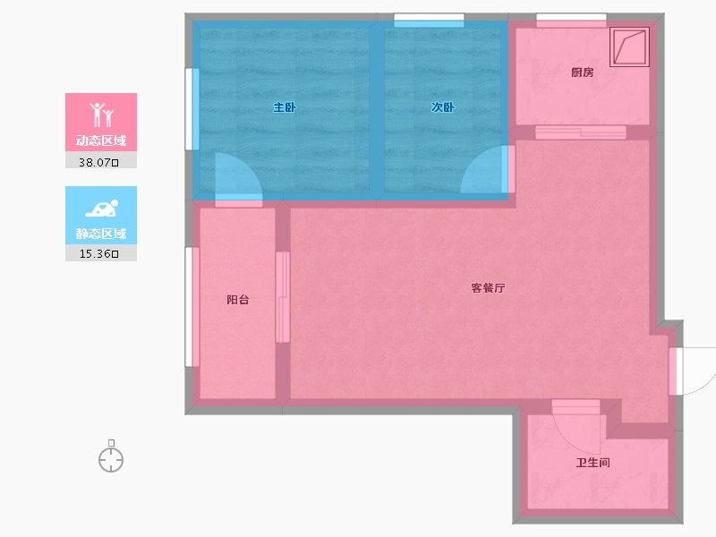 河北省-石家庄市-华远海蓝和光-59.20-户型库-动静分区