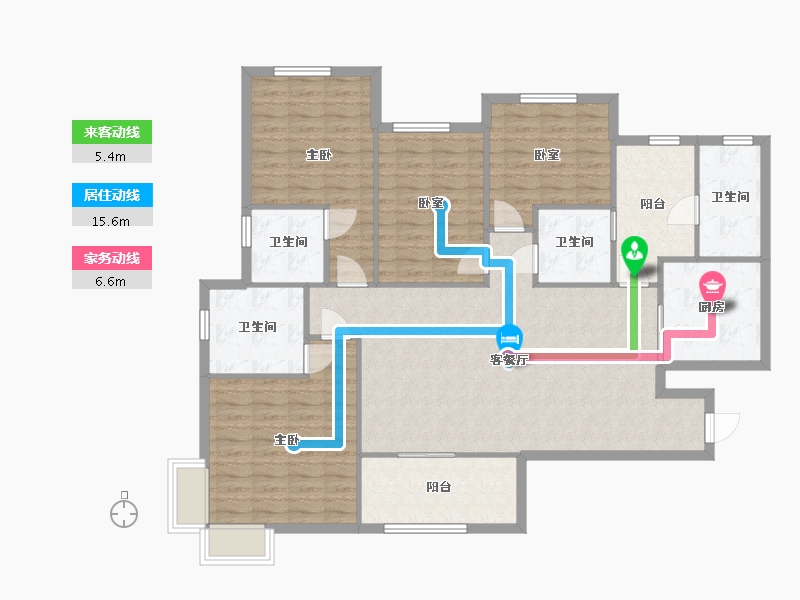 安徽省-安庆市-安庆恒大绿洲-125.67-户型库-动静线