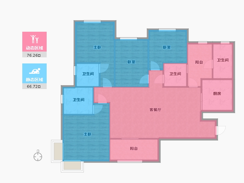 安徽省-安庆市-安庆恒大绿洲-125.67-户型库-动静分区