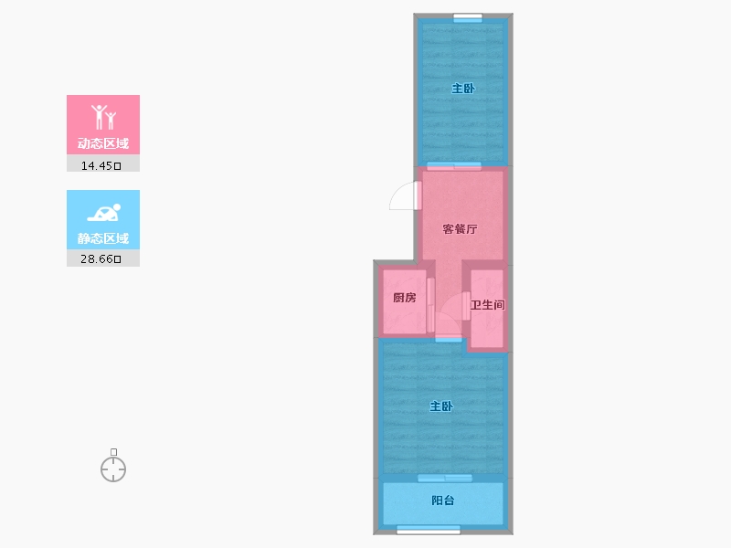 北京-北京市-白广路7号院-46.26-户型库-动静分区