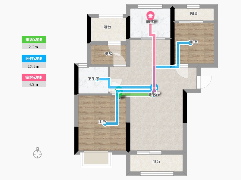 湖南省-长沙市-润和翰文府-63.00-户型库-动静线