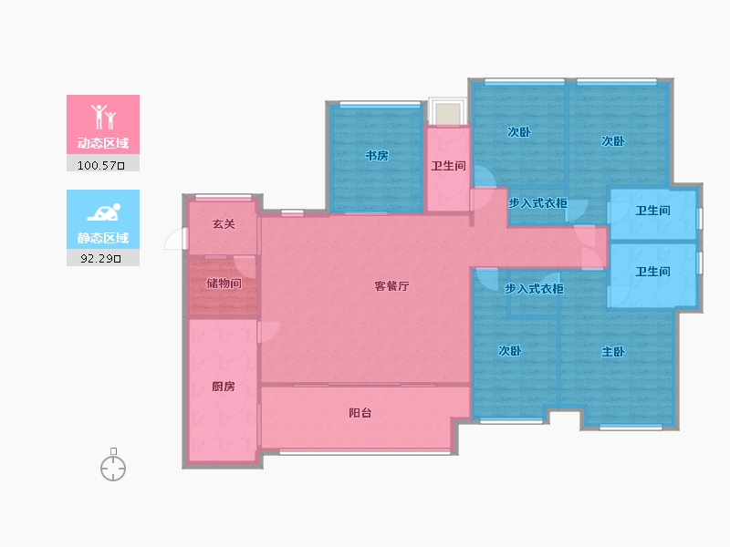 广东省-惠州市-方直君御-152.00-户型库-动静分区