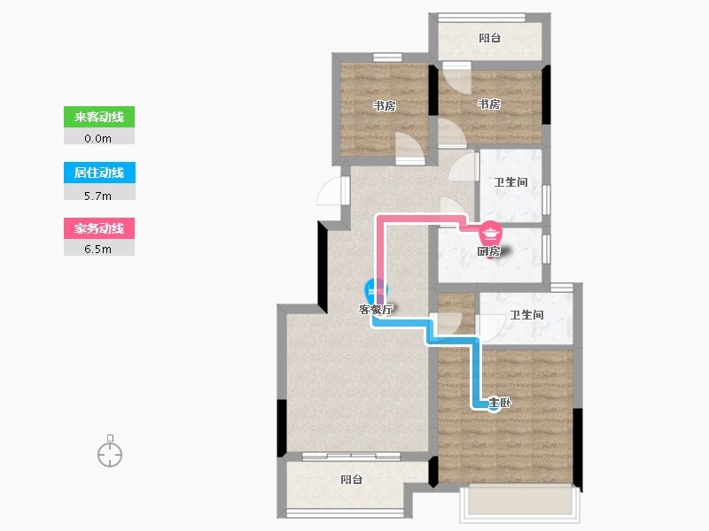 浙江省-湖州市-嘉靖府-75.83-户型库-动静线