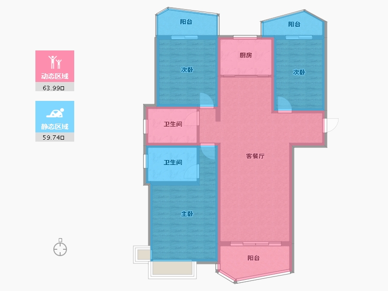 河南省-郑州市-思念城-110.40-户型库-动静分区