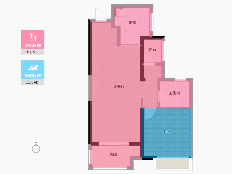 福建省-泉州市-保利第五湾-55.20-户型库-动静分区