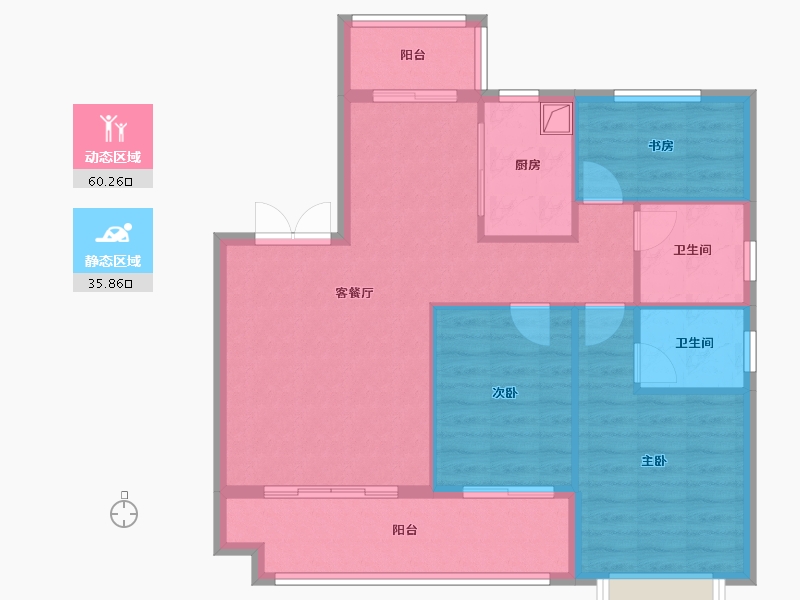 安徽省-池州市-弘业上林苑-87.00-户型库-动静分区