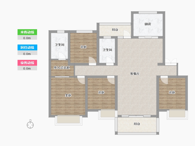 贵州省-遵义市-思州壹品-114.50-户型库-动静线