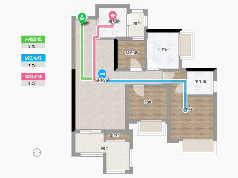 四川省-南充市-金为领地悦城-72.37-户型库-动静线