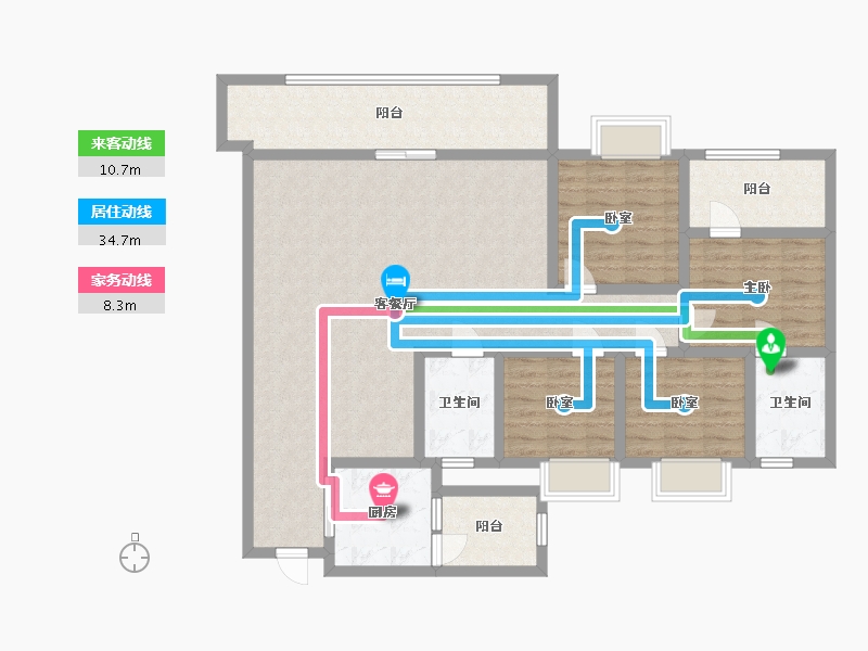 福建省-漳州市-漳浦县建发玺院-104.80-户型库-动静线