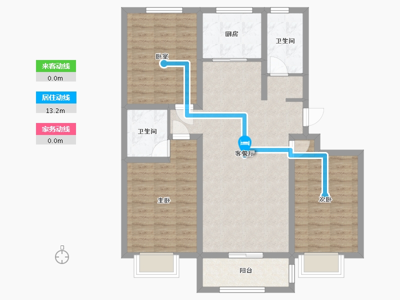 河北省-邢台市-金鼎花园-97.60-户型库-动静线