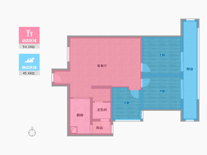 安徽省-淮北市-金百合-82.40-户型库-动静分区