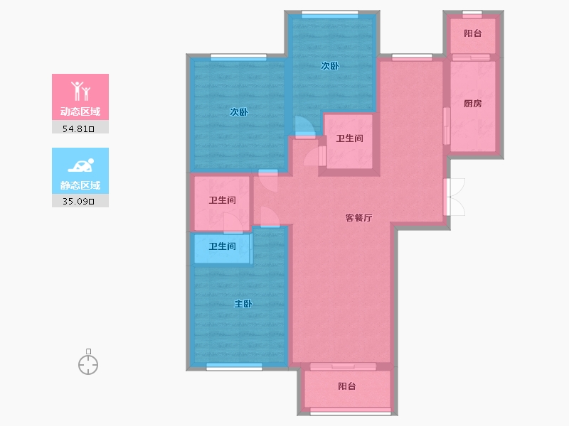 北京-北京市-祁村-79.00-户型库-动静分区