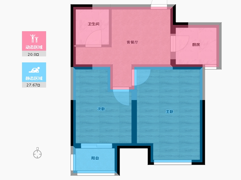 山西省-忻州市-幸福里-48.00-户型库-动静分区