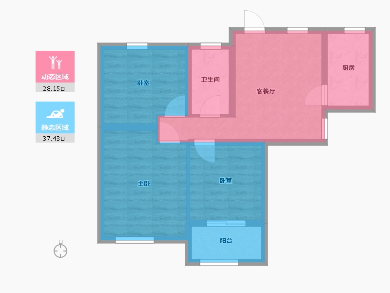 上海-上海市-汇诚佳苑-57.00-户型库-动静分区