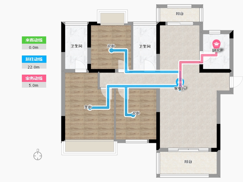 湖南省-邵阳市-华府-98.40-户型库-动静线