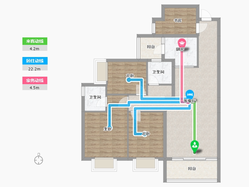 广西壮族自治区-来宾市-天隆学府壹号-96.00-户型库-动静线