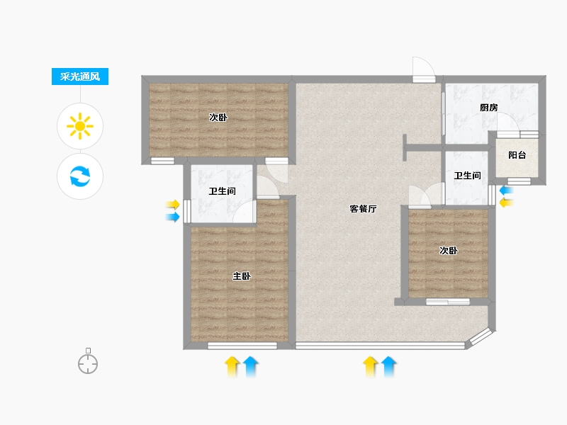 四川省-成都市-未来之城-99.60-户型库-采光通风