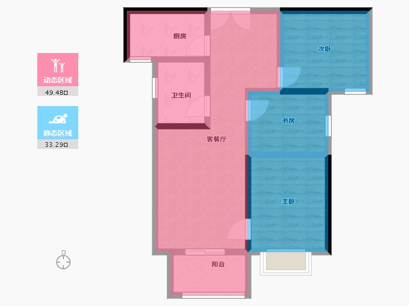 河南省-郑州市-阳光城-71.34-户型库-动静分区