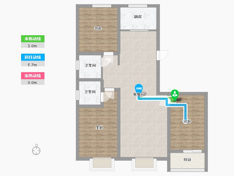 山西省-晋中市-王湖村-105.87-户型库-动静线