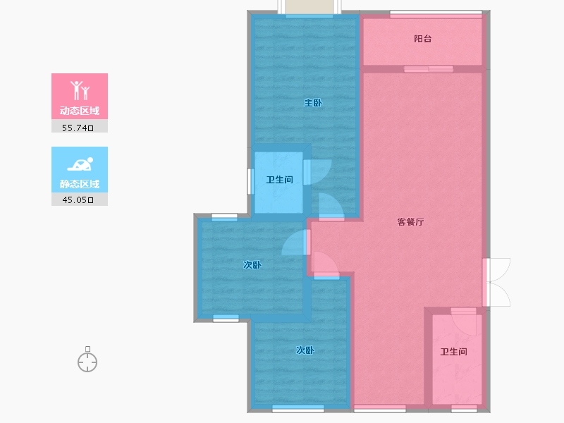 河北省-邢台市-北海-89.60-户型库-动静分区