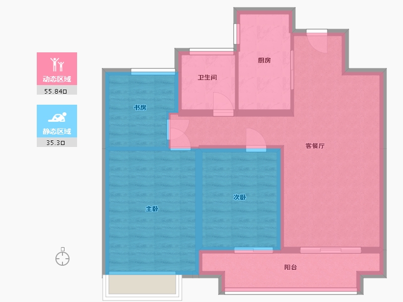 山东省-济南市-中建蔚蓝之城-81.20-户型库-动静分区