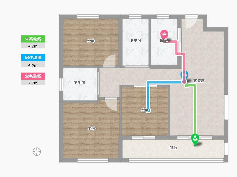 湖北省-武汉市-大华锦绣时代-82.00-户型库-动静线