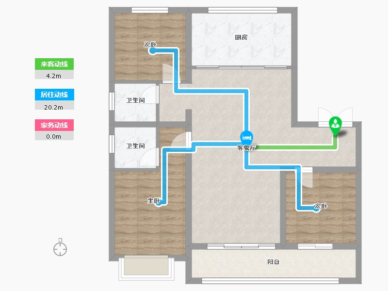 山东省-德州市-学府豪庭-95.20-户型库-动静线