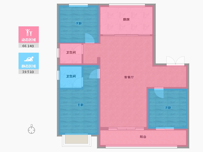 山东省-德州市-学府豪庭-95.20-户型库-动静分区