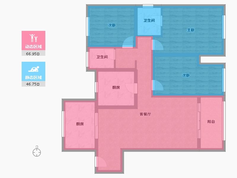 安徽省-滁州市-吾悦华府-106.30-户型库-动静分区