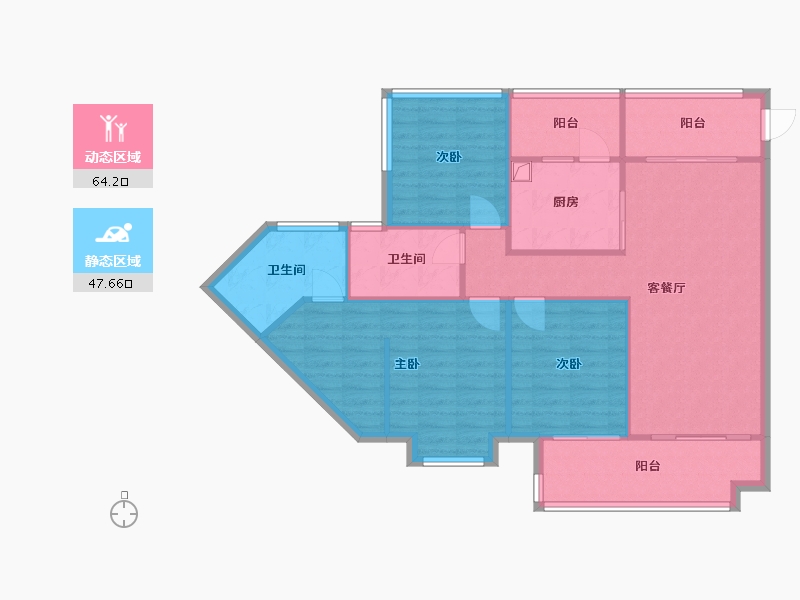 四川省-成都市-中德麓府-92.00-户型库-动静分区