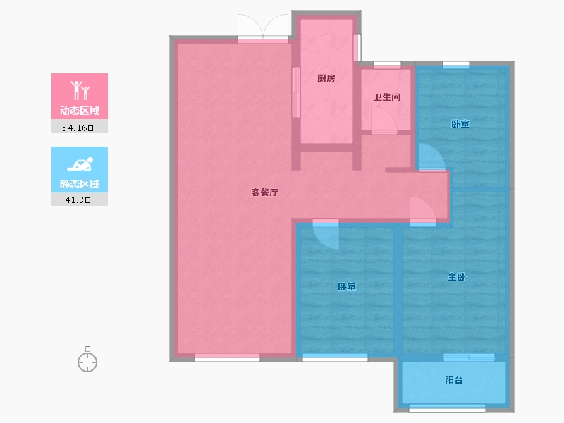 山东省-德州市-紫东苑-102.40-户型库-动静分区