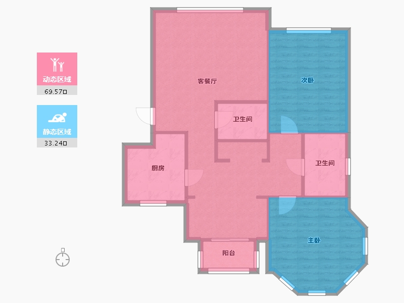 天津-天津市-凯兴天宝-95.50-户型库-动静分区