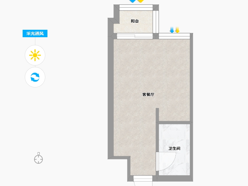 香港特别行政区-沙田区-星凱堤岸-16.94-户型库-采光通风