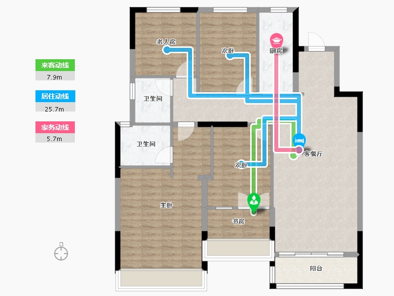 河南省-郑州市-保利锦悦和府-104.00-户型库-动静线