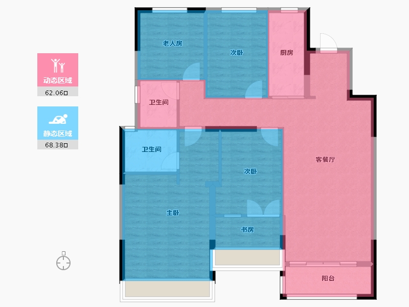 河南省-郑州市-保利锦悦和府-104.00-户型库-动静分区