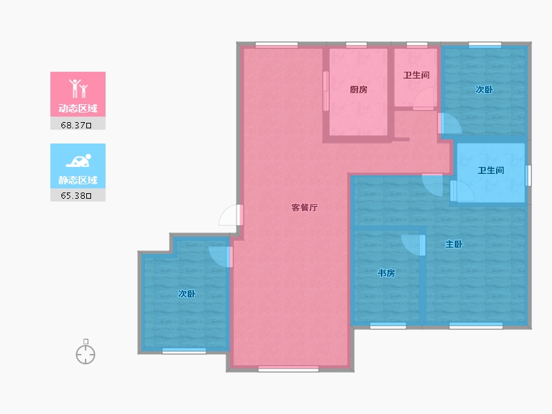 河北省-承德市-德泽府-146.40-户型库-动静分区