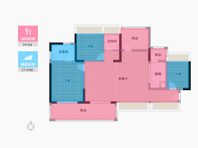 广东省-惠州市-泰丰牧马湖-101.60-户型库-动静分区