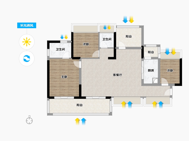 广东省-惠州市-泰丰牧马湖-101.60-户型库-采光通风