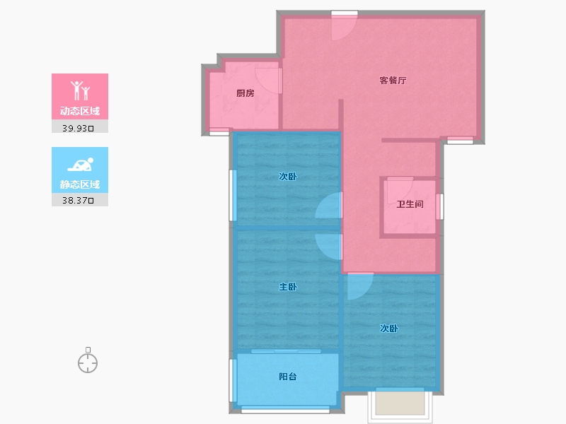 安徽省-合肥市-凉亭雅苑-78.29-户型库-动静分区