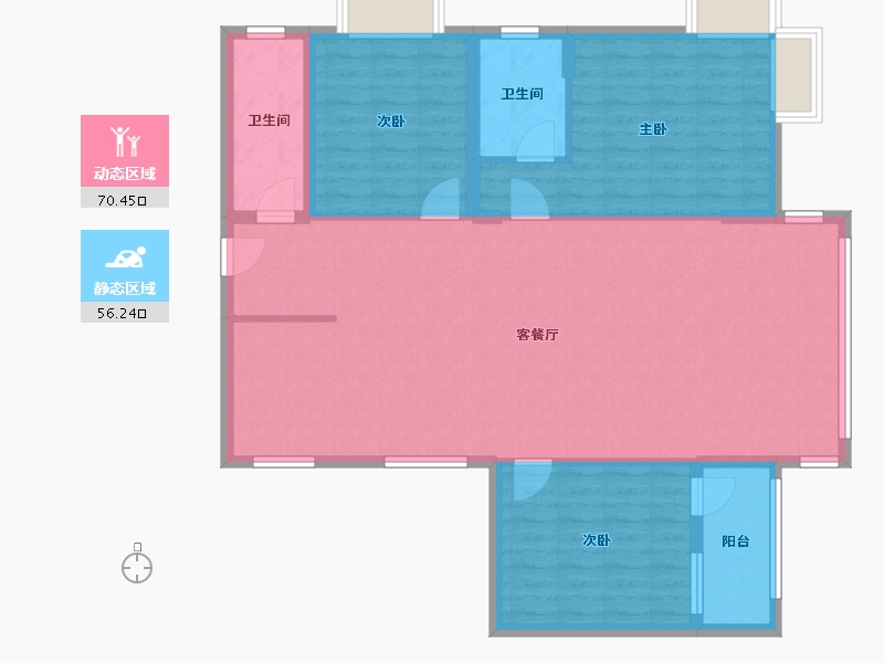 湖南省-常德市-富华花苑-126.00-户型库-动静分区