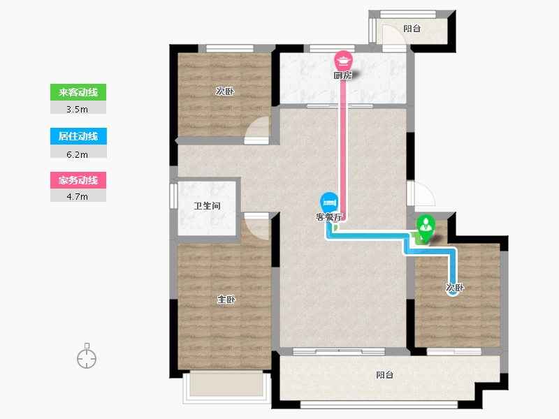 山东省-日照市-泰禾家园-104.00-户型库-动静线