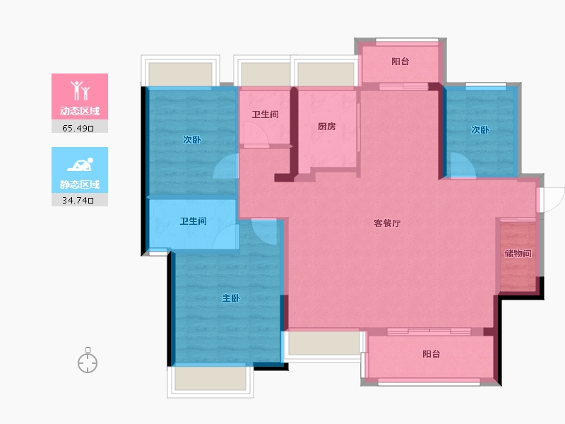 广东省-江门市-铁建城-98.40-户型库-动静分区